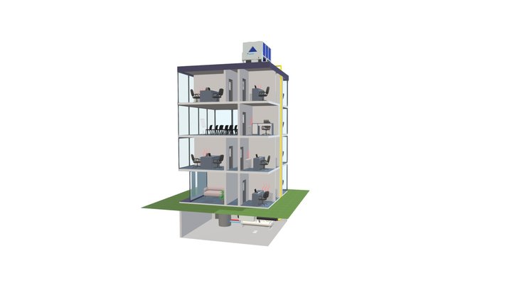 Cascade heat pump solution 3D Model
