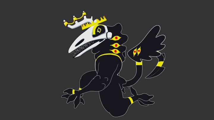 [HiPoly Statuette] Lichcrow 3D Model