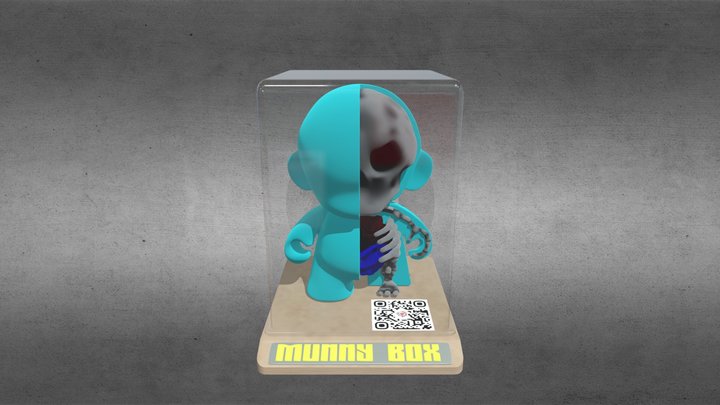 Munny Box Light Blue 3D Model