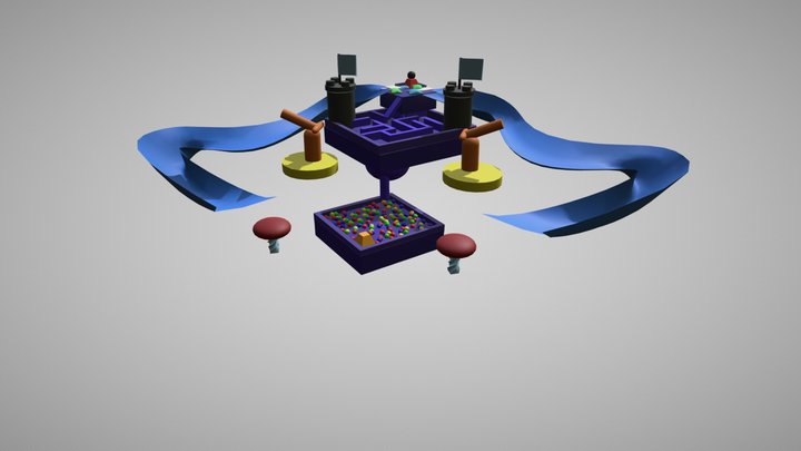 Marble Madness Course 3D Model