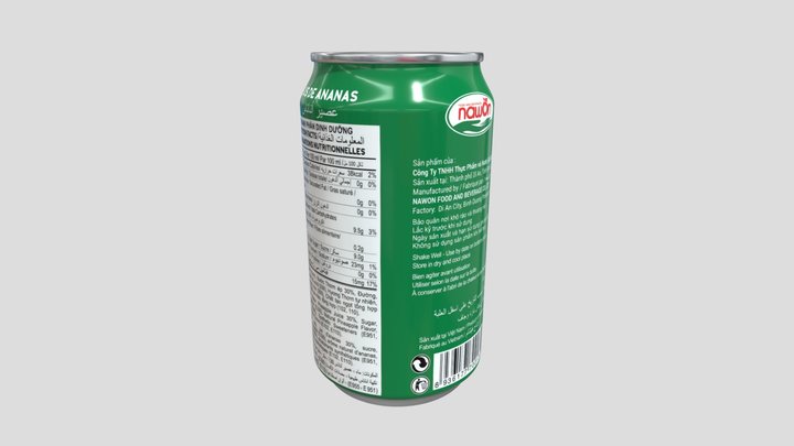 Nawon Pineapple Juice 330ml 3D Model