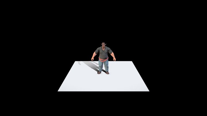 Game Ready Cowboy 3D Model