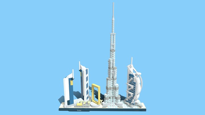 LEGO Architecture 21052-1 Dubai 3D Model