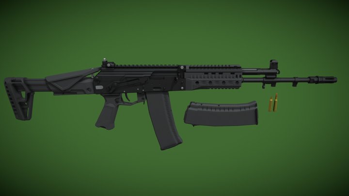 low-poly AK-19 – Modello 3D gratuito STL