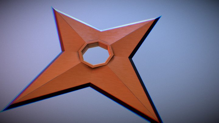 Low Poly Shuriken [FREE] 3D Model