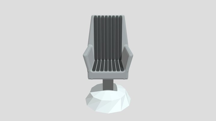 Low Poly SciFi chair 1 3D Model