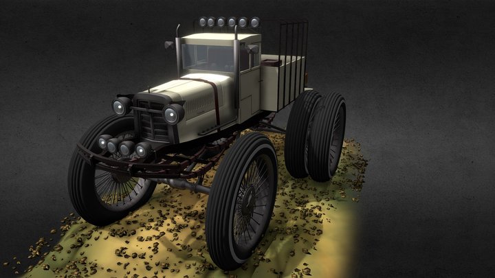 Bigfoot Car 1920´s Mafia Ganster - Monster truck 3D Model