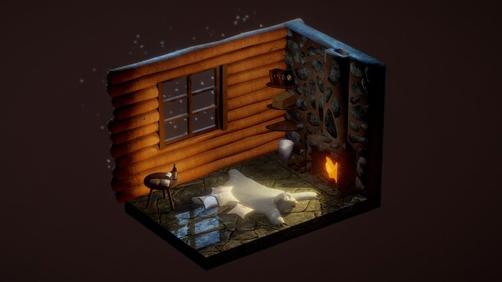 Winter lodge 3D Model