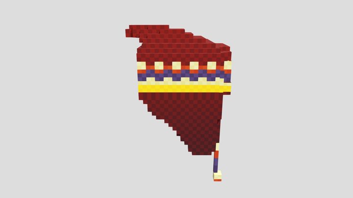 Hat beanie red 3D Model