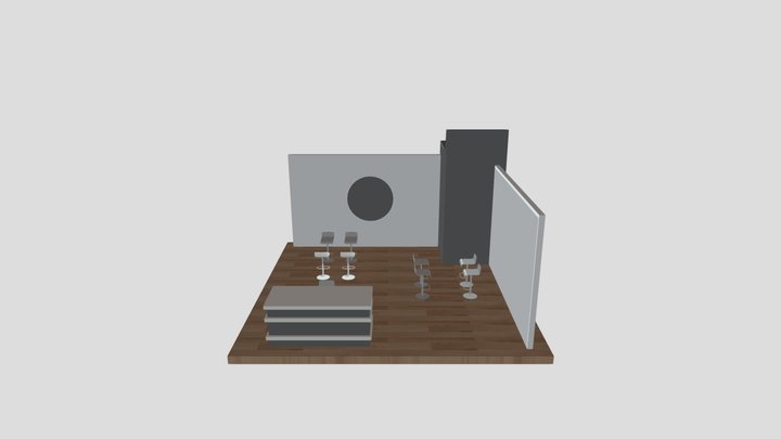 SILVER BOOTH 3D Model