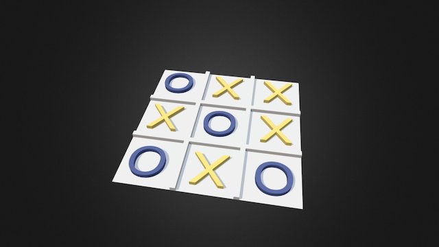 Tic Tac Toe 3D Model