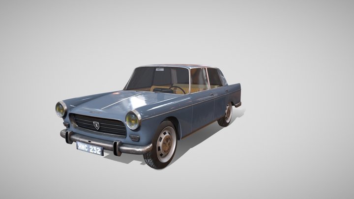 Xe ô tô Peugeot 404 (Pơ-giô 404) 3D Model