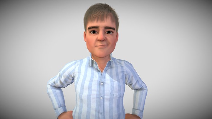 Classic Toon Guy Cartoon Male 3D Model