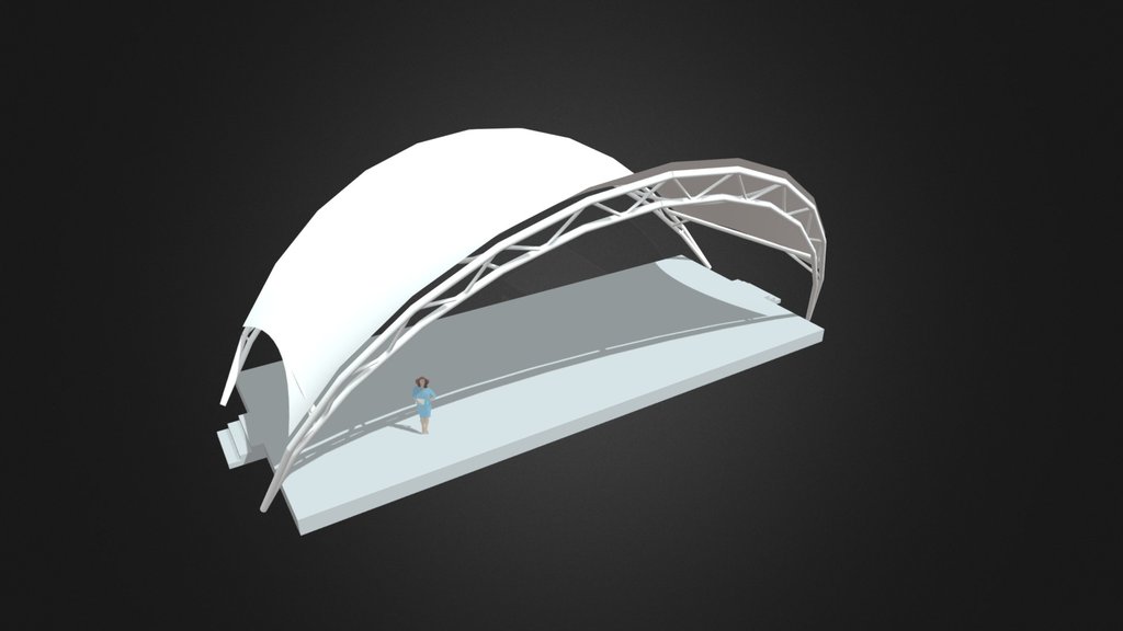 ST-CL01 Semi-Circular Membrane Stage Roof