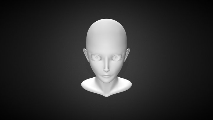 cartoon character face11 3D Model