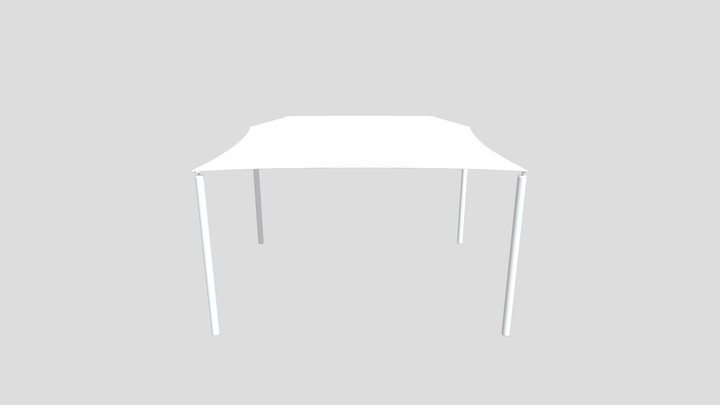 Full Hip Shade Round Posts 3D Model