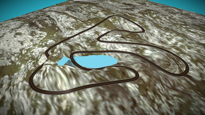 Mountain Track for Game 3D Model