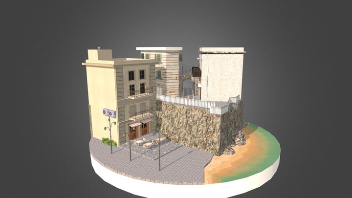 CityScene Napels Exam 3D Model