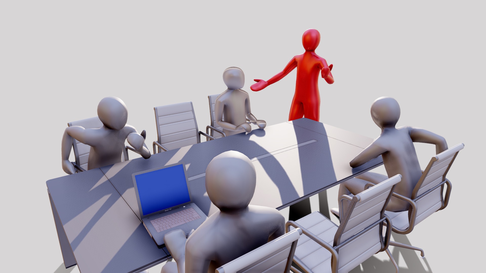 3D model 3D Men Conference - This is a 3D model of the 3D Men Conference. The 3D model is about a group of people around a table.