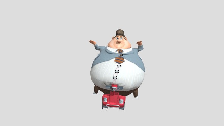 Fat Mayor is doing Tut Hip Hop Dance 3D Model