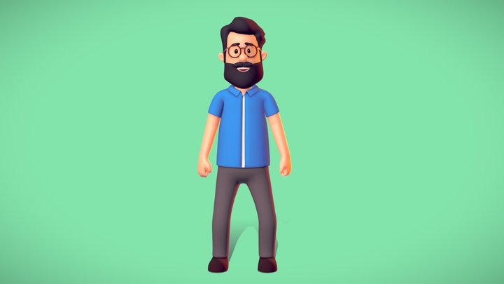 👨🎮  Lowpoly rigged STYLIZED GAME CHARACTER 3D Model