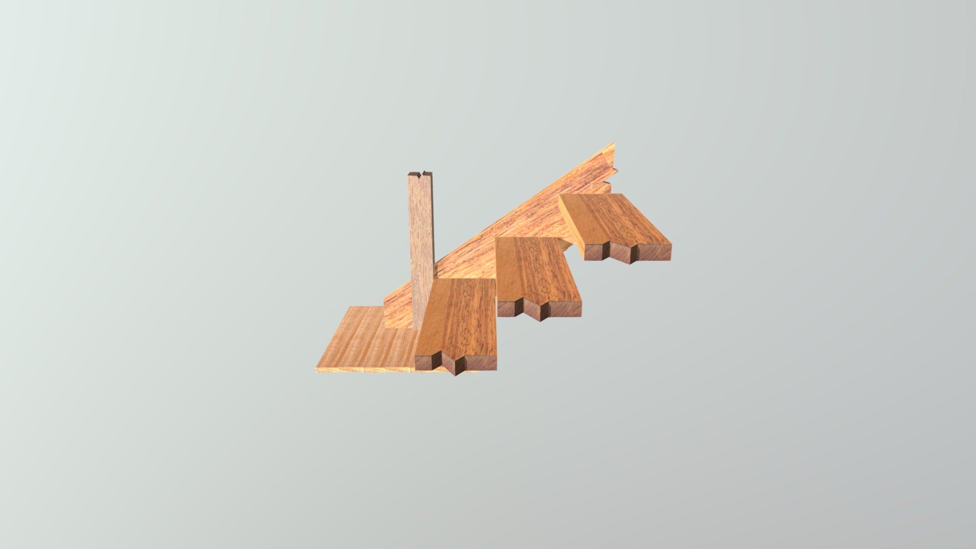 Timber Stair - Bottom Tread to Timber floor