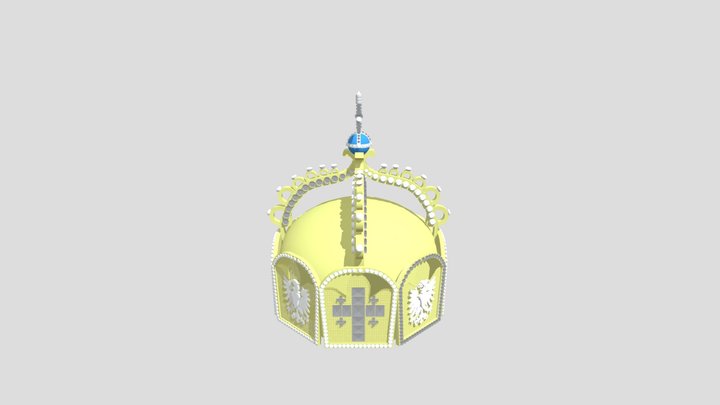 German State Crown - Historical Replica (Colour) 3D Model