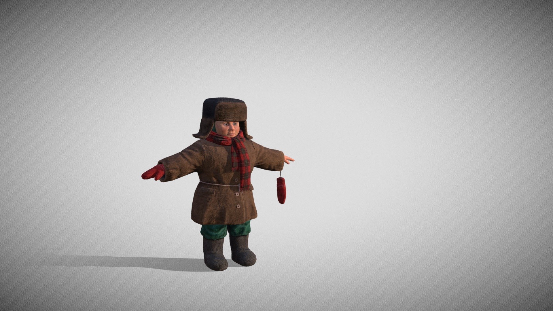 Guy in the blizzard - 3D model by Mailler (@wadim2508) [ab46a45 ...