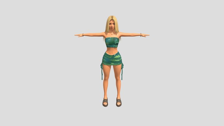 Green bikini girl
