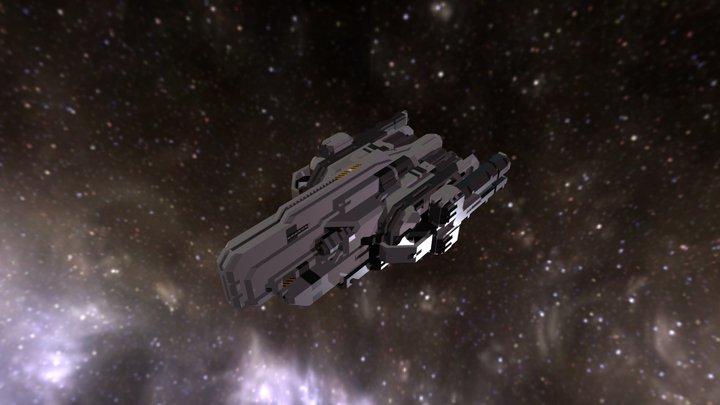 Squire 2 Dual Autocannon Loadout 3D Model