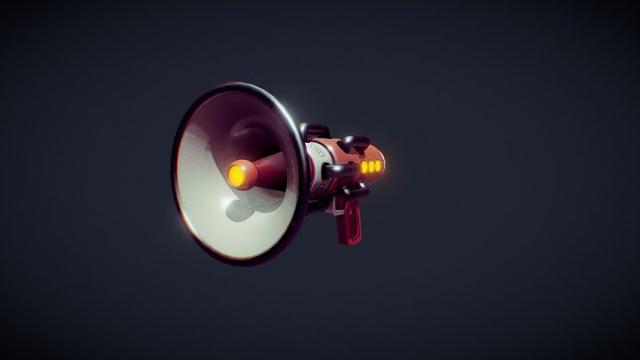 Retrofuturistic Blaster 3D Model