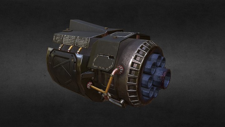 Sci fi Robot gun 3D Model
