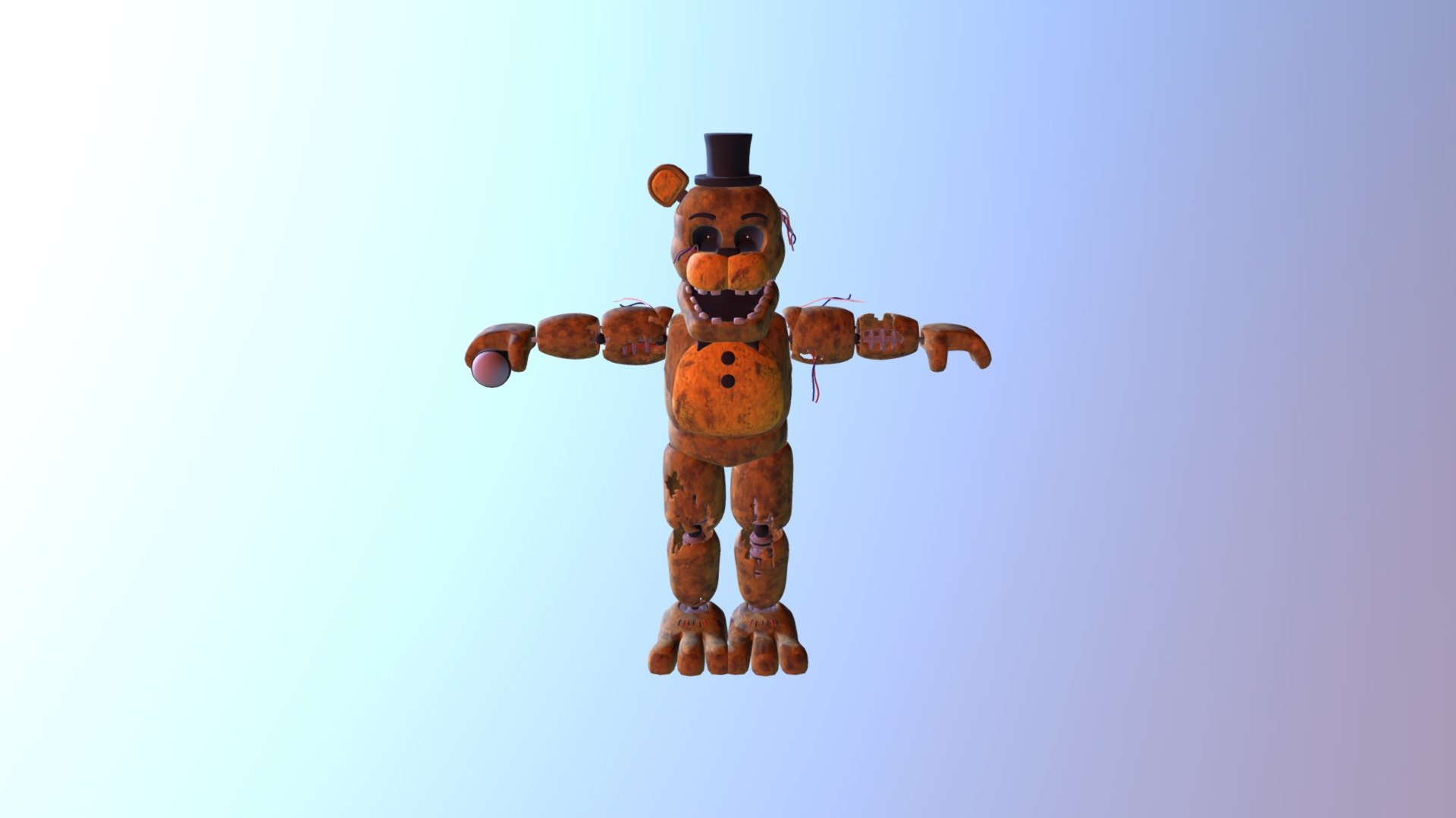 Coolioart-withered-golden-freddy - Download Free 3D model by ...