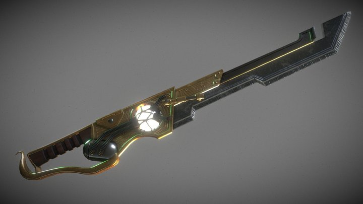 Steampunk Vibrosword 3D Model