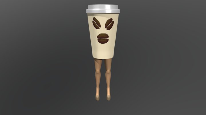 Miss Espresso Character 3D Model