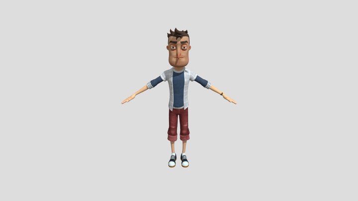 Remake Hello Neighbor Old Nicky Style V2 3D Model