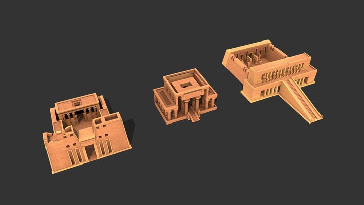 Egyptian Temples 3D Model