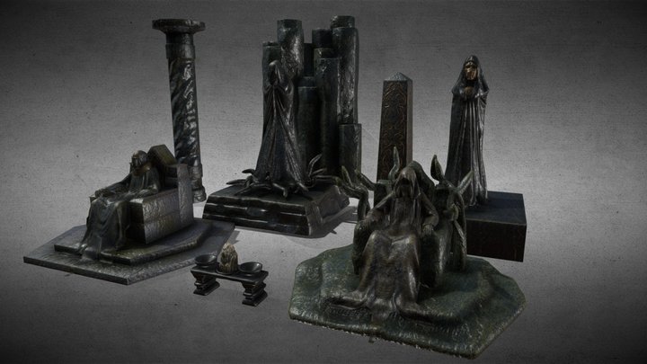 Temple Of The Old Ones Asset Pack 3D Model