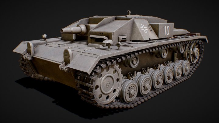 StuG III - WW2 German Tank Destroyer 3D Model