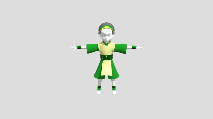 free Toph Beifong Rigged only for blender 3D Model