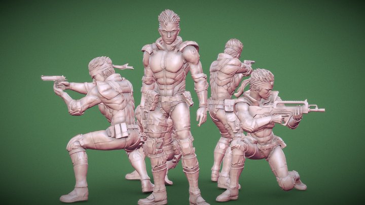 MGS Solid Snake Full Printable 3D Model