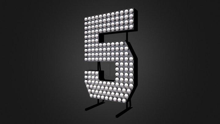 Times Square New Year's Eve Numerals (5) 3D Model