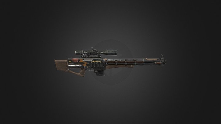 PBR Gun 3D Model
