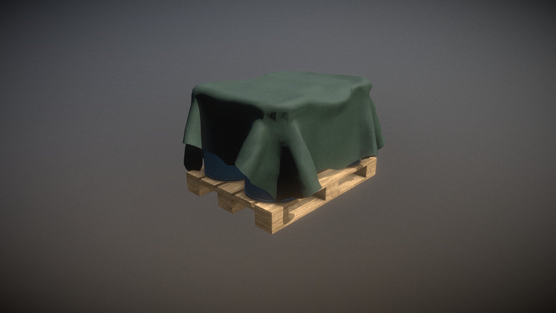 Barrels on a pallet