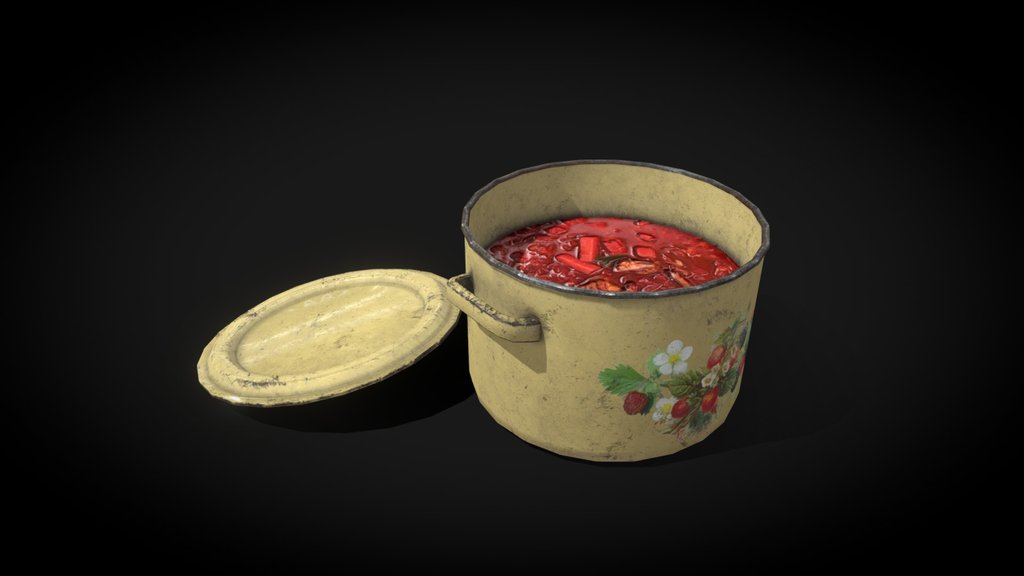 Pan of borshch