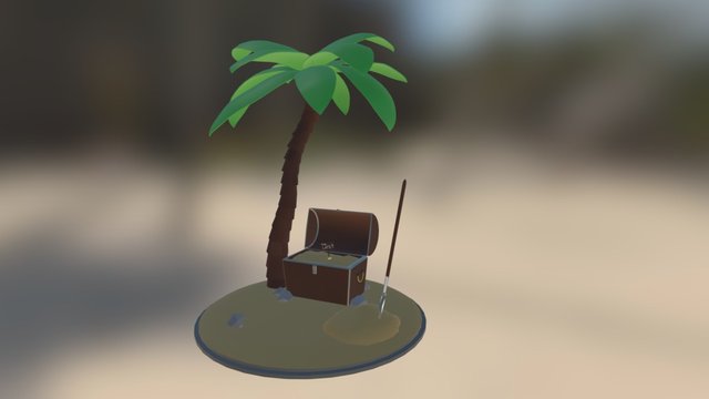 Treasure Island 3D Model