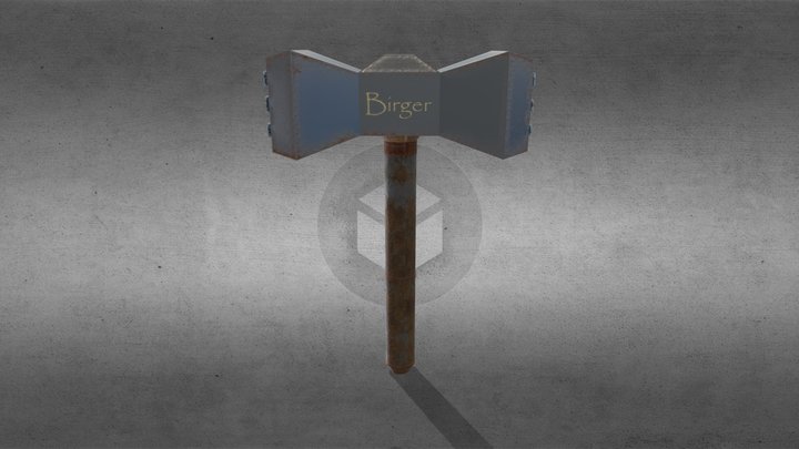 Stylised Hammer 3D Model