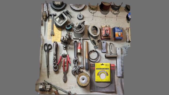 My father-in-law's workbench (detail) 3D Model