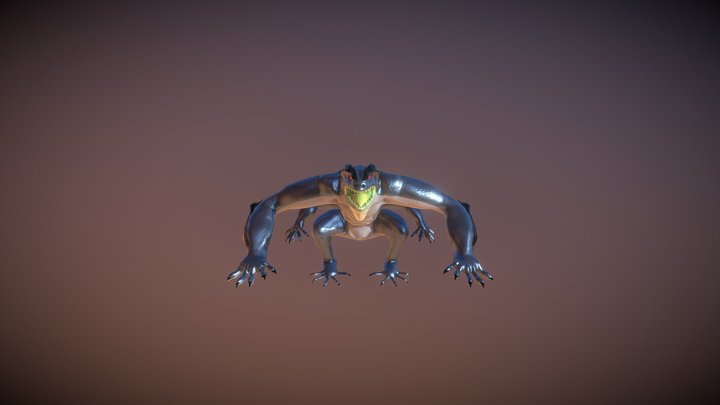 Lizard Textured 3D Model