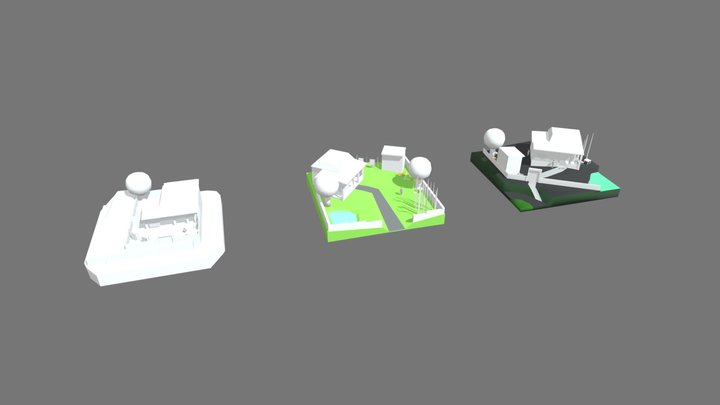 Grandma's House - Diorama and house blockout 3D Model